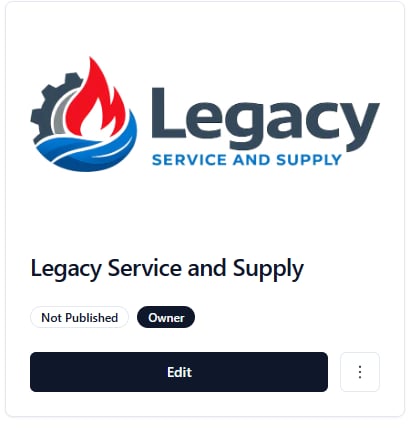 Legacy Service and Supply logo with flame, gear, and wave icons above the company name